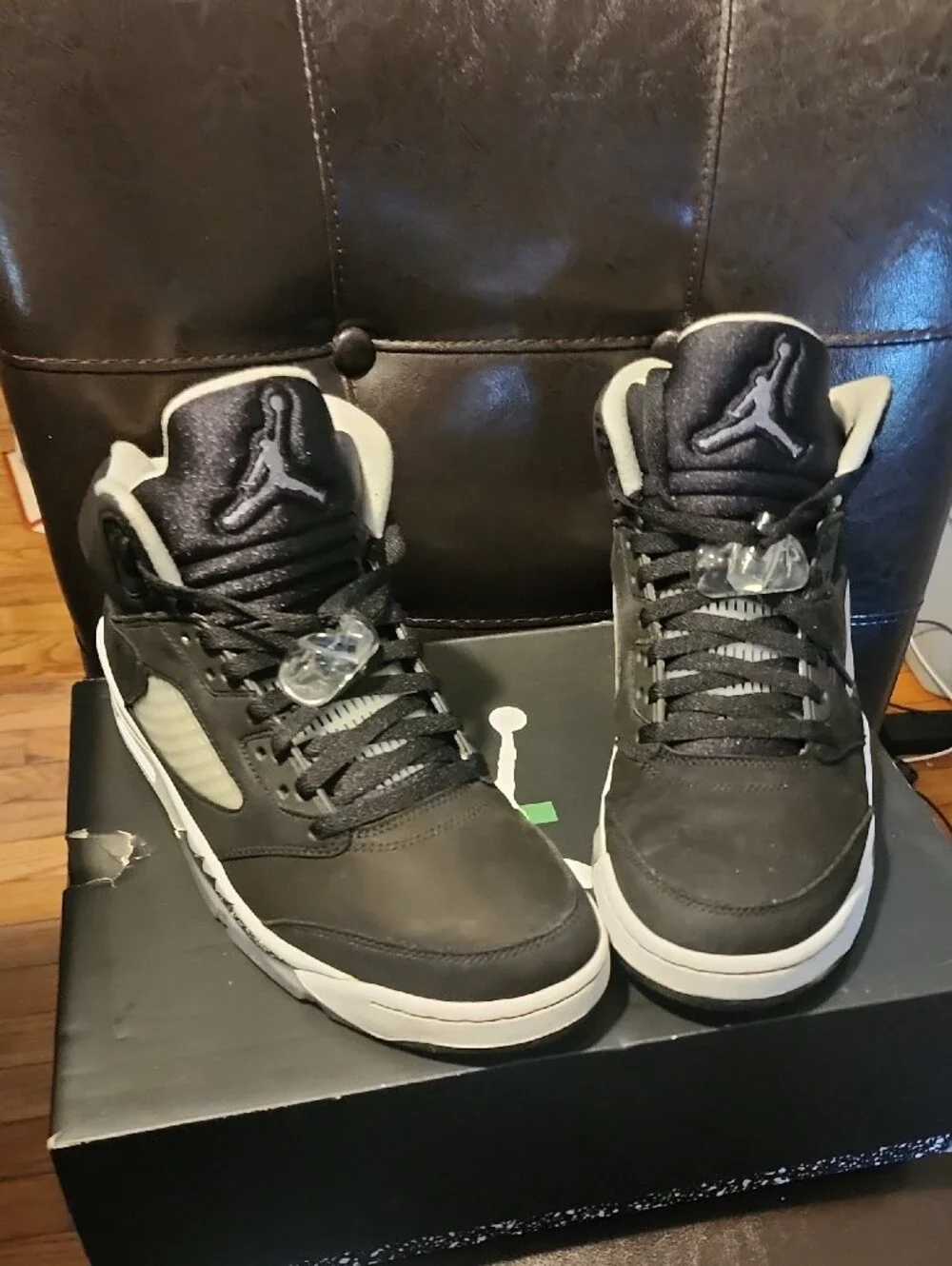 Jordan Black and White High-Top Sneakers